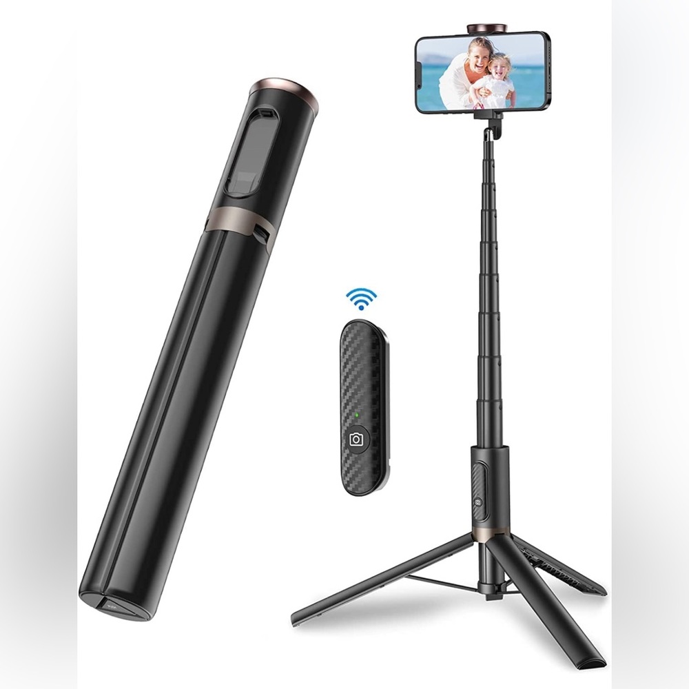 BRAND NEW SELFIE STICK 60”TRIPOD COMBO. ALL IN 1 WITH WIRELESS REMOTE